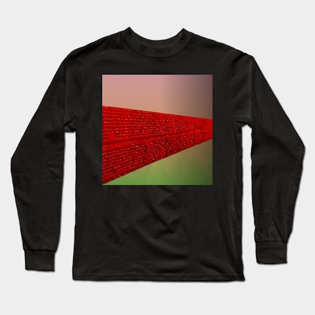 Red Wall Long Sleeve T-Shirt by robelf